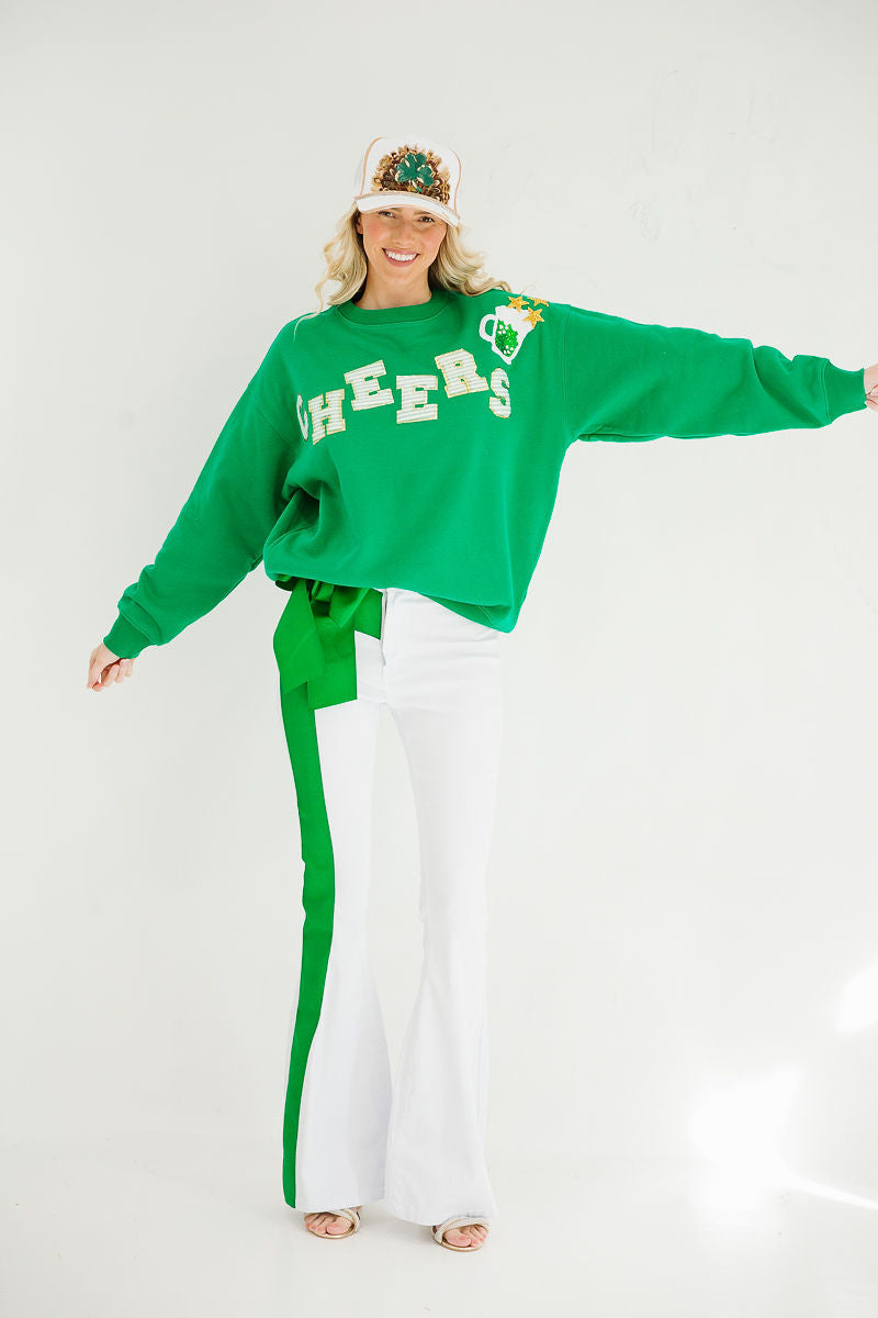 CHEERS GREEN PULLOVER PULLOVER Judith March
