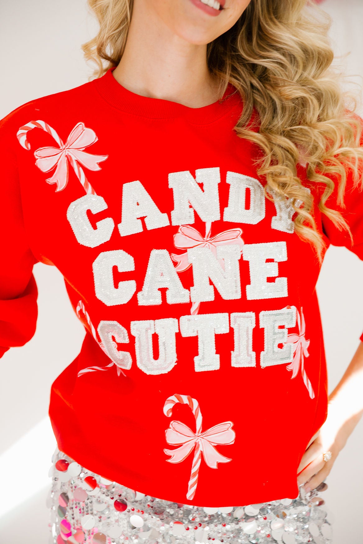 CANDY CANE CUTIE RED PULLOVER PULLOVER Judith March