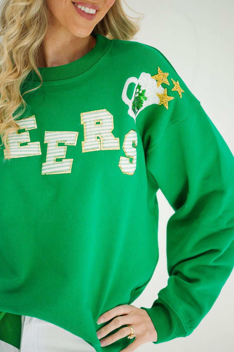 CHEERS GREEN PULLOVER PULLOVER Judith March