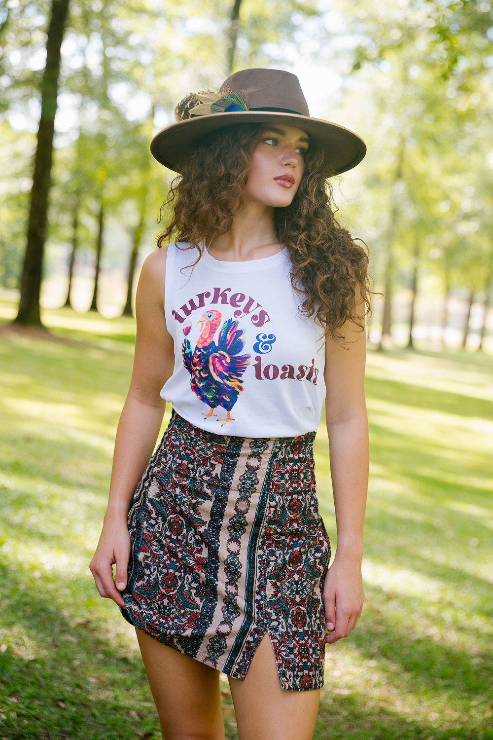 TURKEYS & TOASTS WHITE TANK TANK Judith March