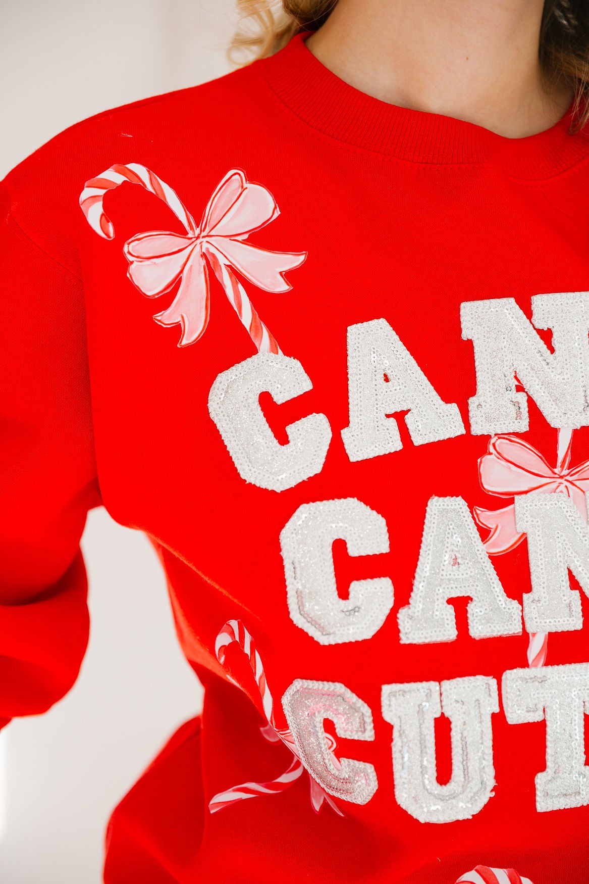 CANDY CANE CUTIE RED PULLOVER PULLOVER Judith March