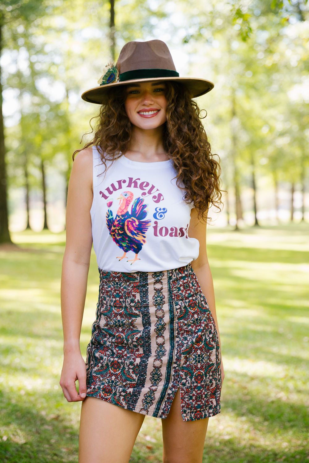 TURKEYS & TOASTS WHITE TANK TANK Judith March