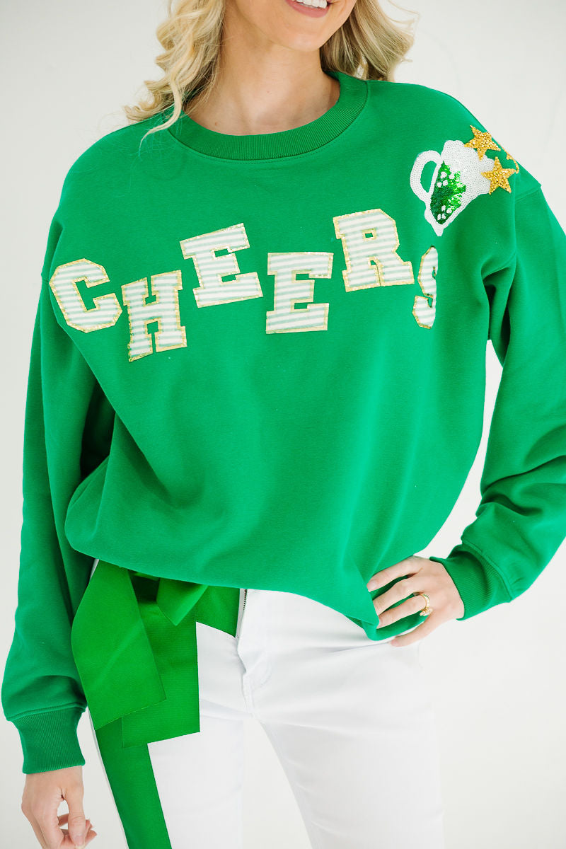 CHEERS GREEN PULLOVER PULLOVER Judith March