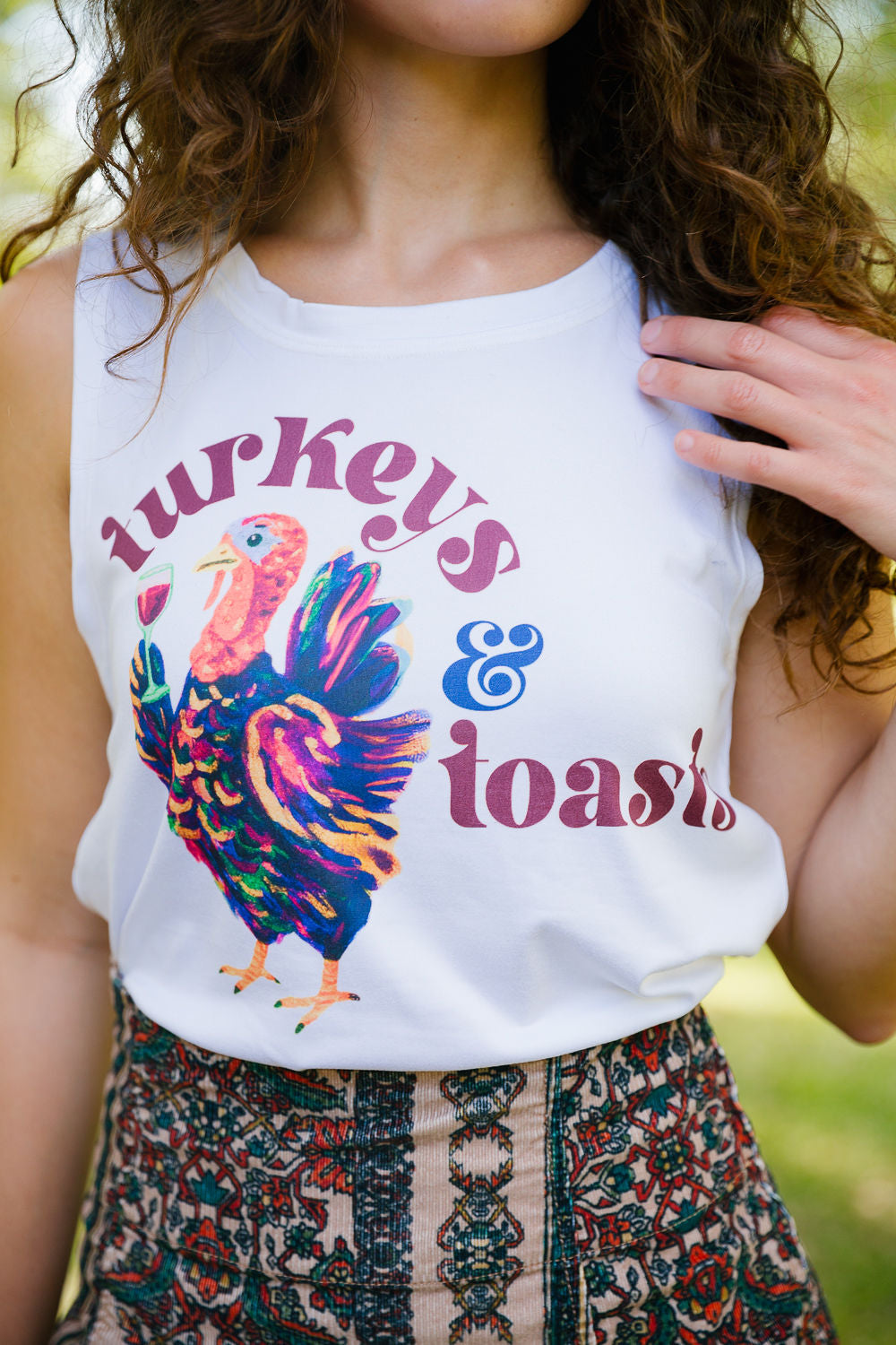 TURKEYS & TOASTS WHITE TANK TANK Judith March