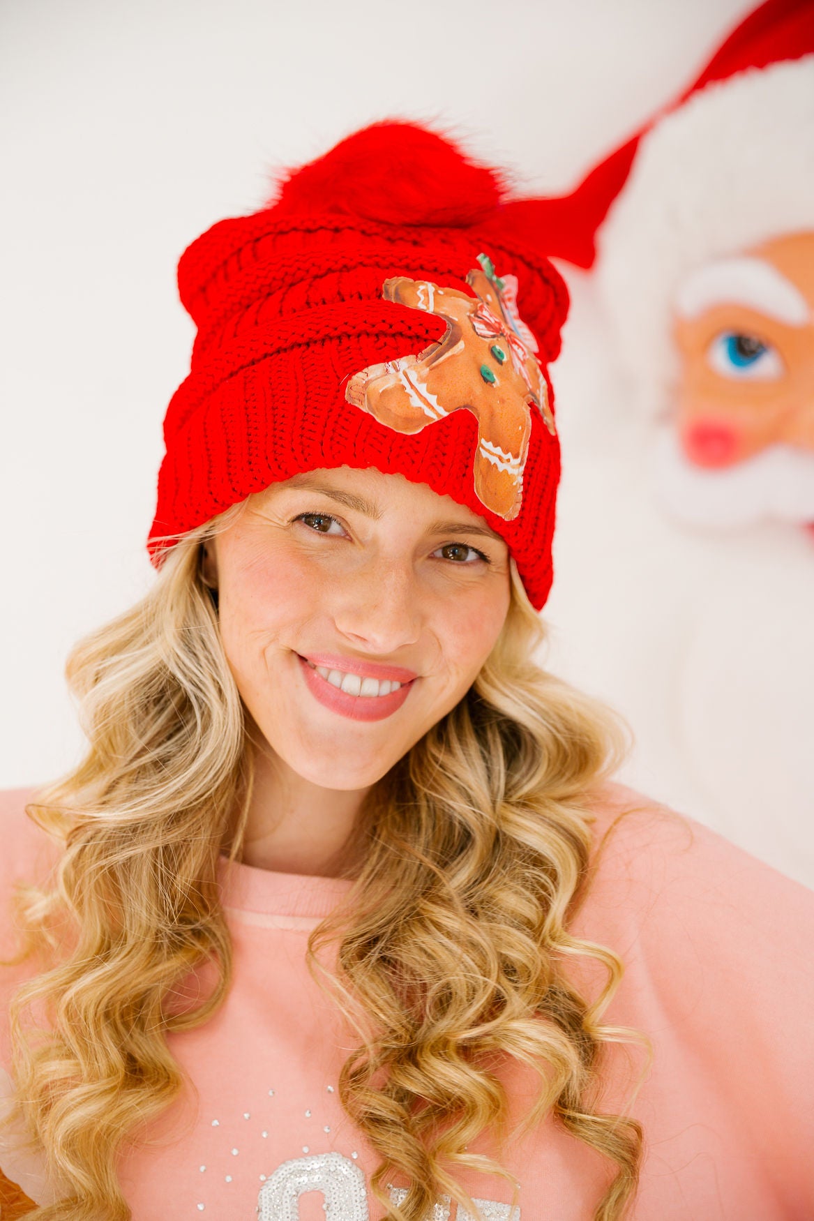 OH SNAP RED BEANIE BEANIE Judith March