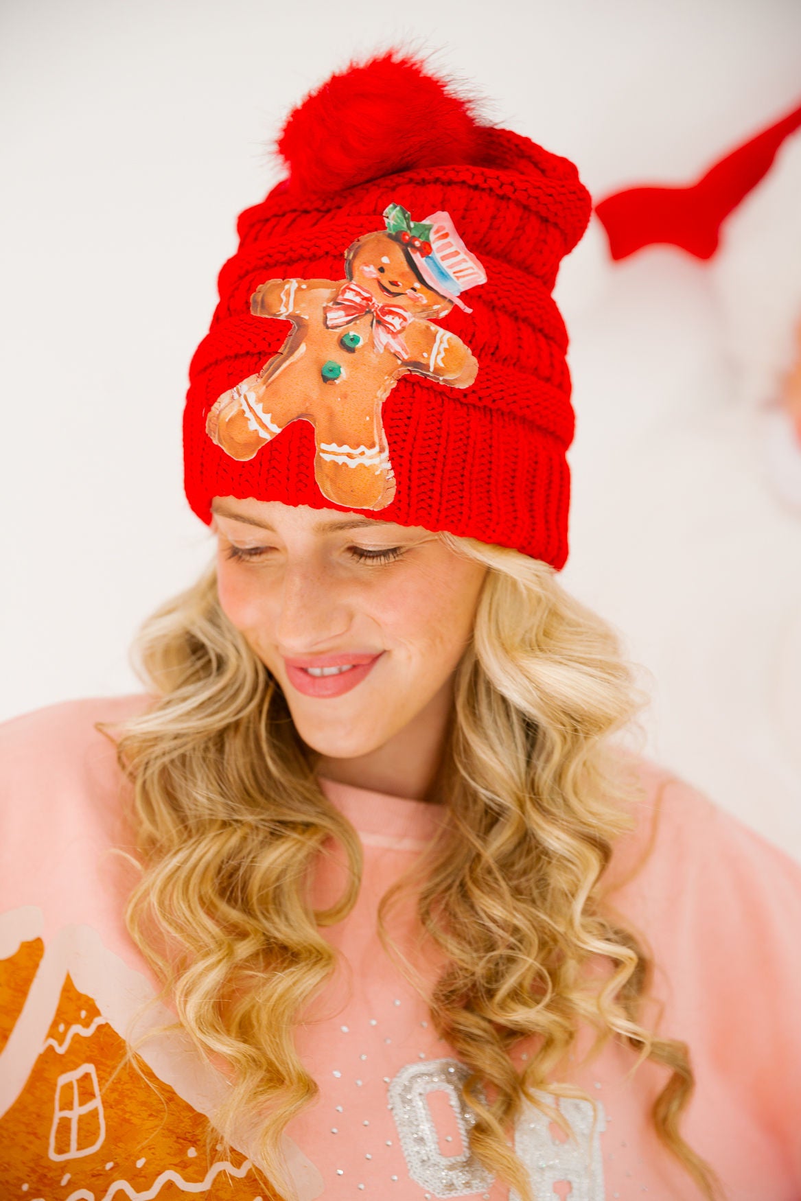 OH SNAP RED BEANIE BEANIE Judith March