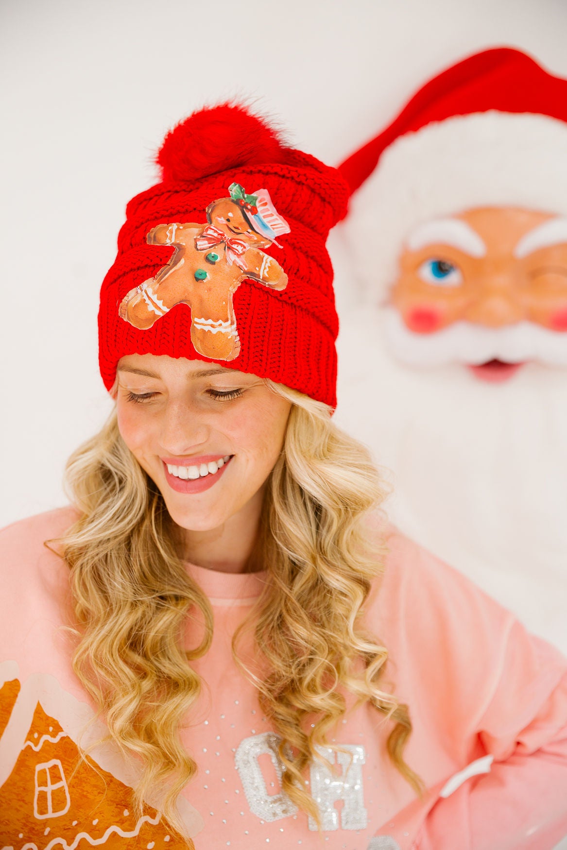 OH SNAP RED BEANIE BEANIE Judith March