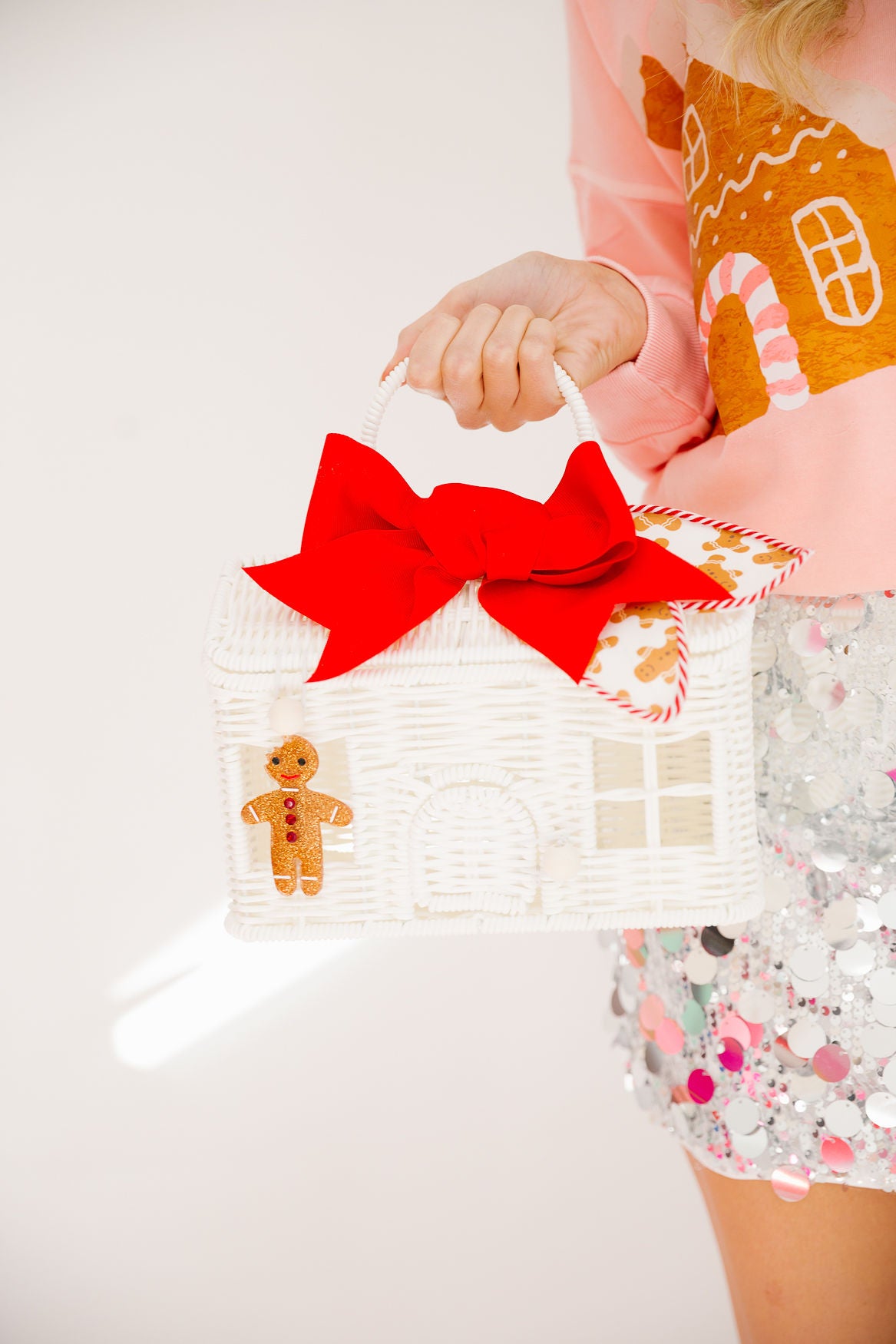 CHRISTMAS BOW COTTAGE BAG BAG Judith March