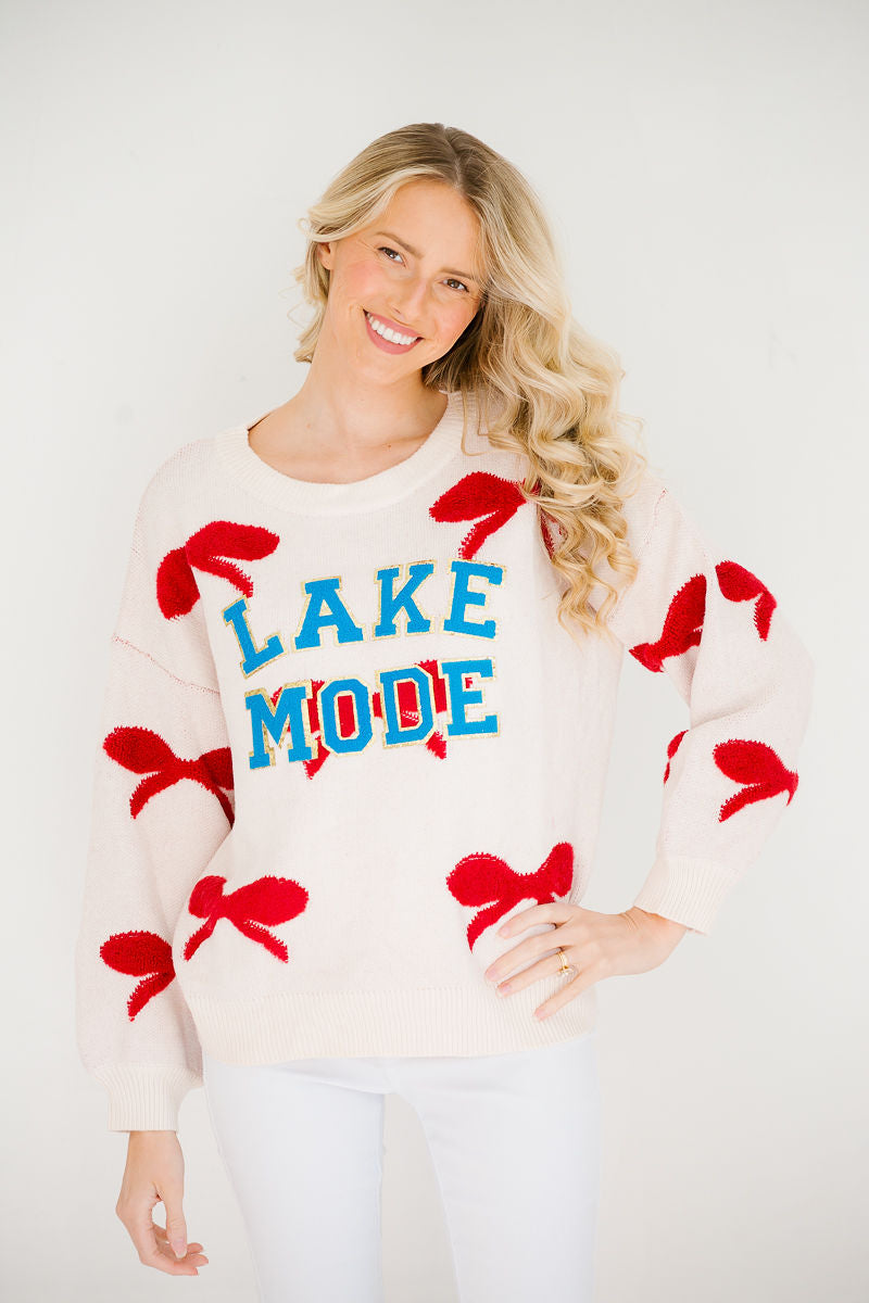 *LAKE MODE BOW SWEATER - SMALL TOP Judith March