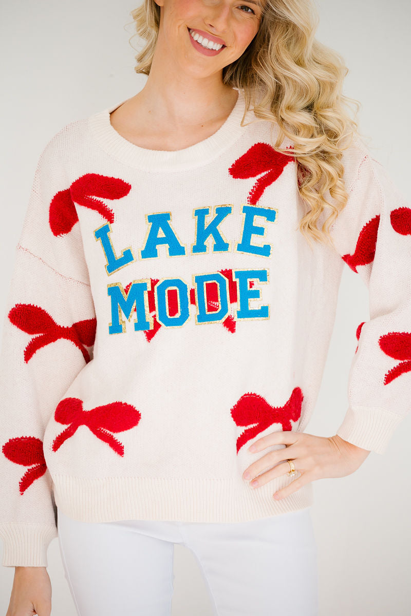 *LAKE MODE BOW SWEATER - SMALL TOP Judith March