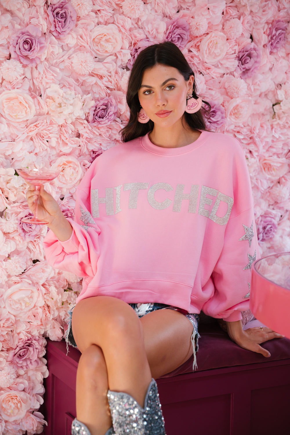 PINK HITCHED PULLOVER  Judith March   