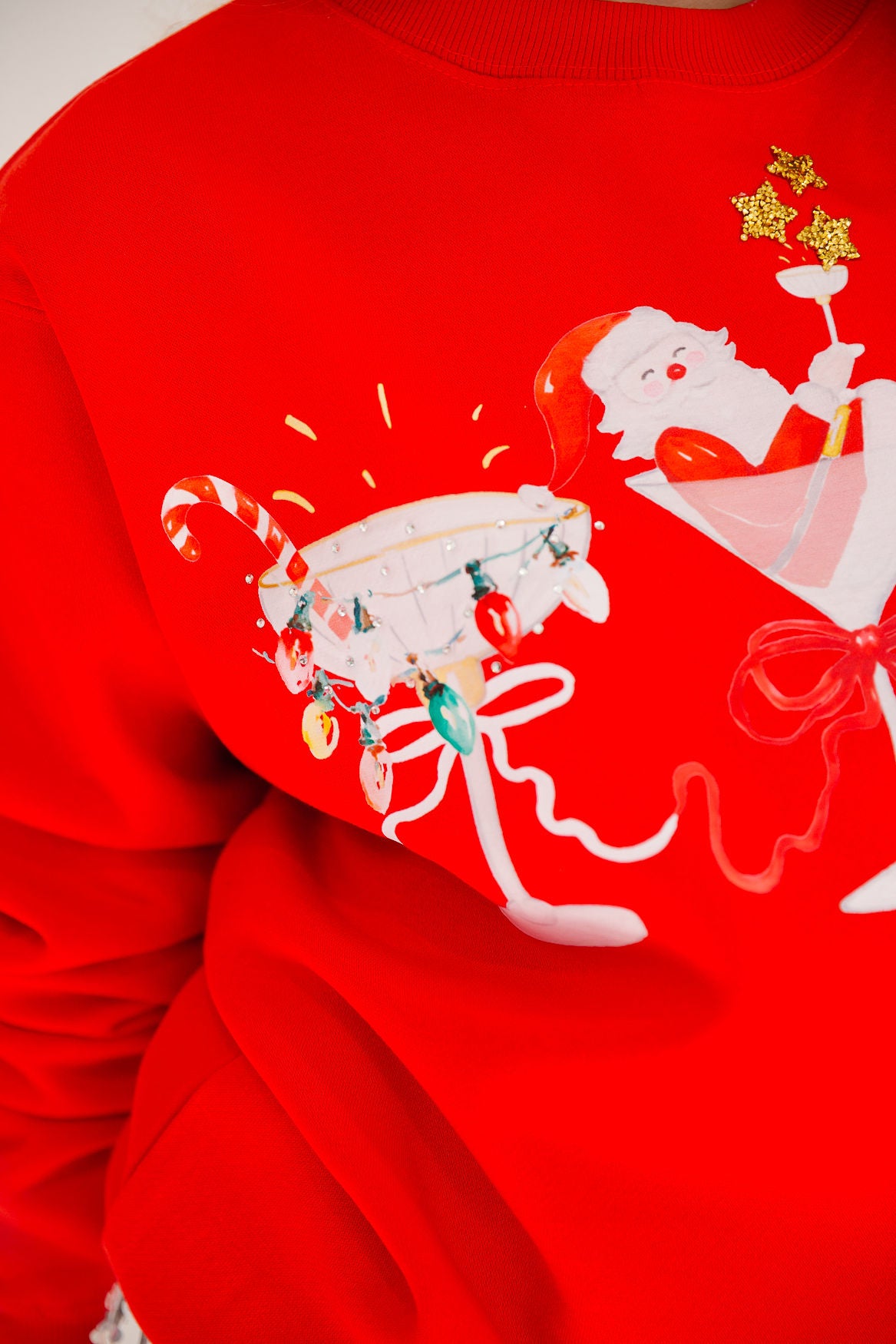 TIPSY SANTA RED PULLOVER PULLOVER Judith March