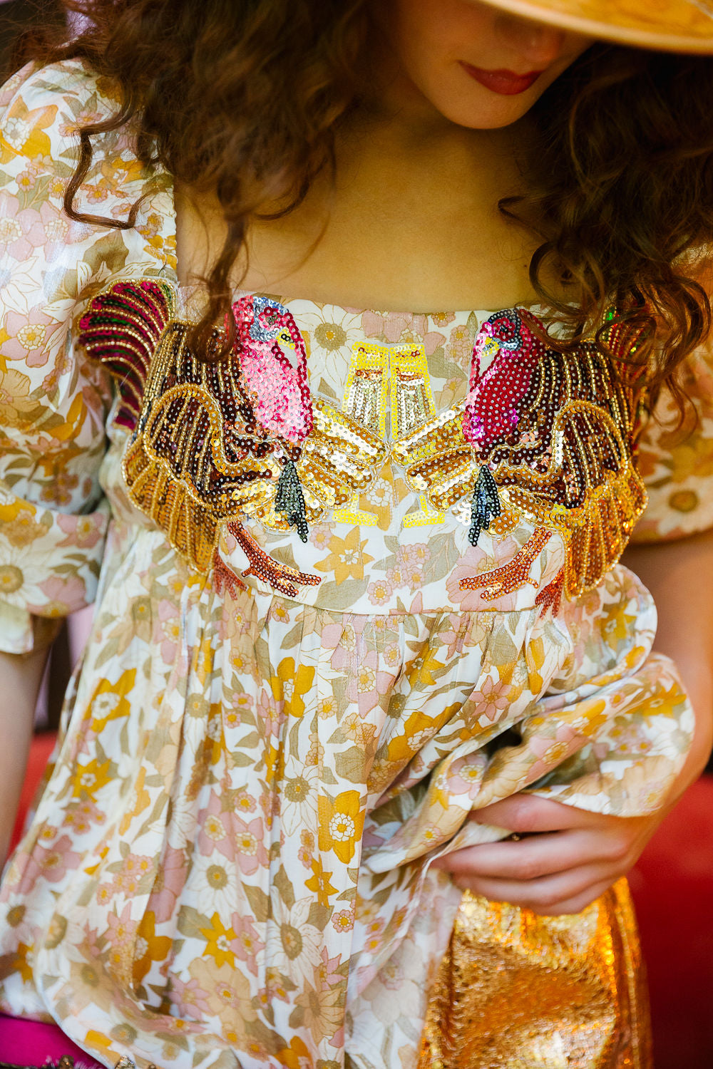 TURKEY CHEERS FLORAL TOP TOP Judith March
