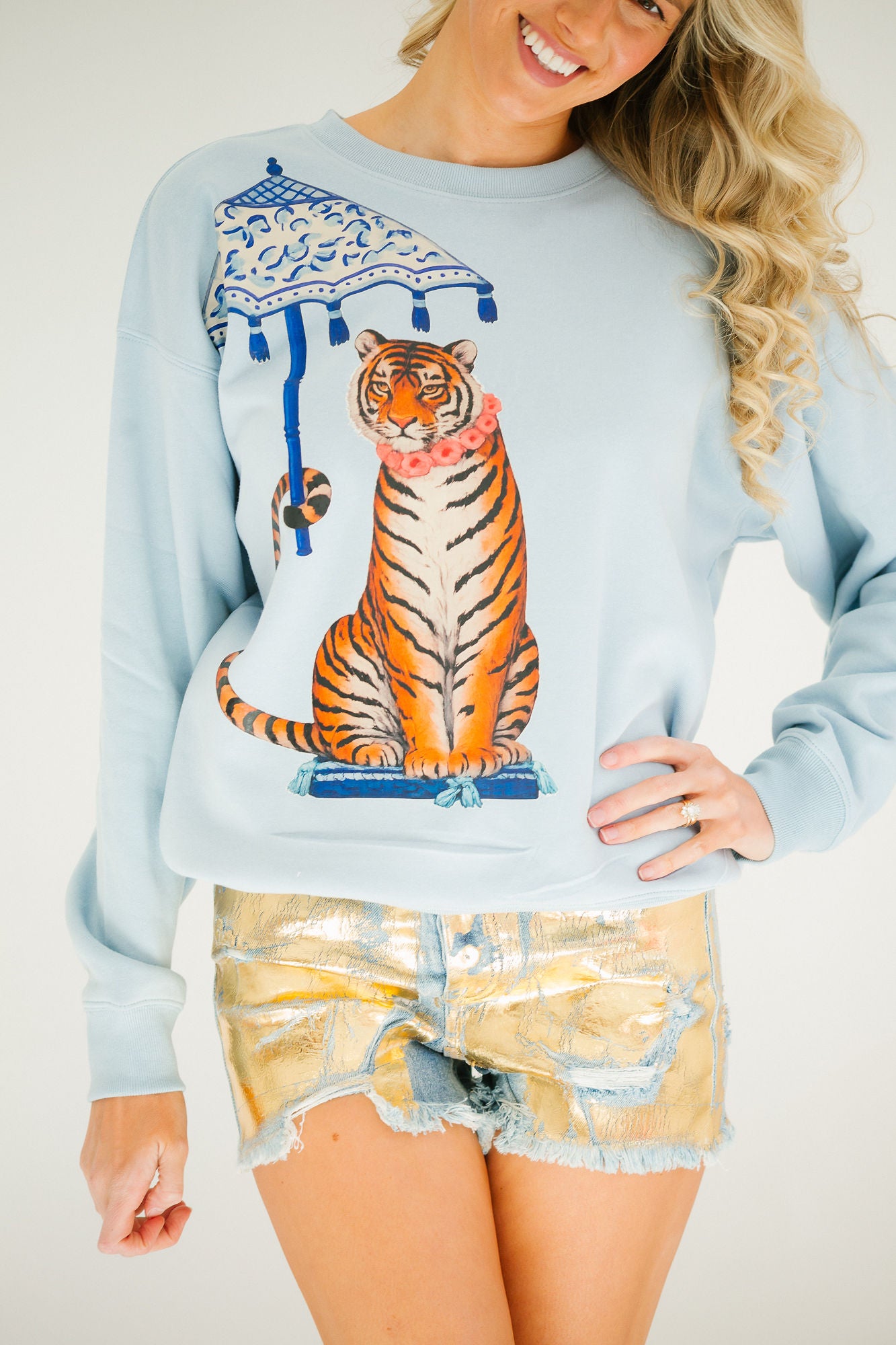 COASTAL TIGER BLUE PULLOVER PULLOVER Judith March