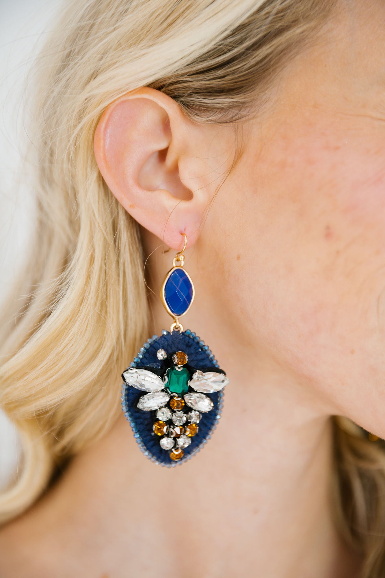 QUEEN BEE BLUE EARRINGS earrings Judith March