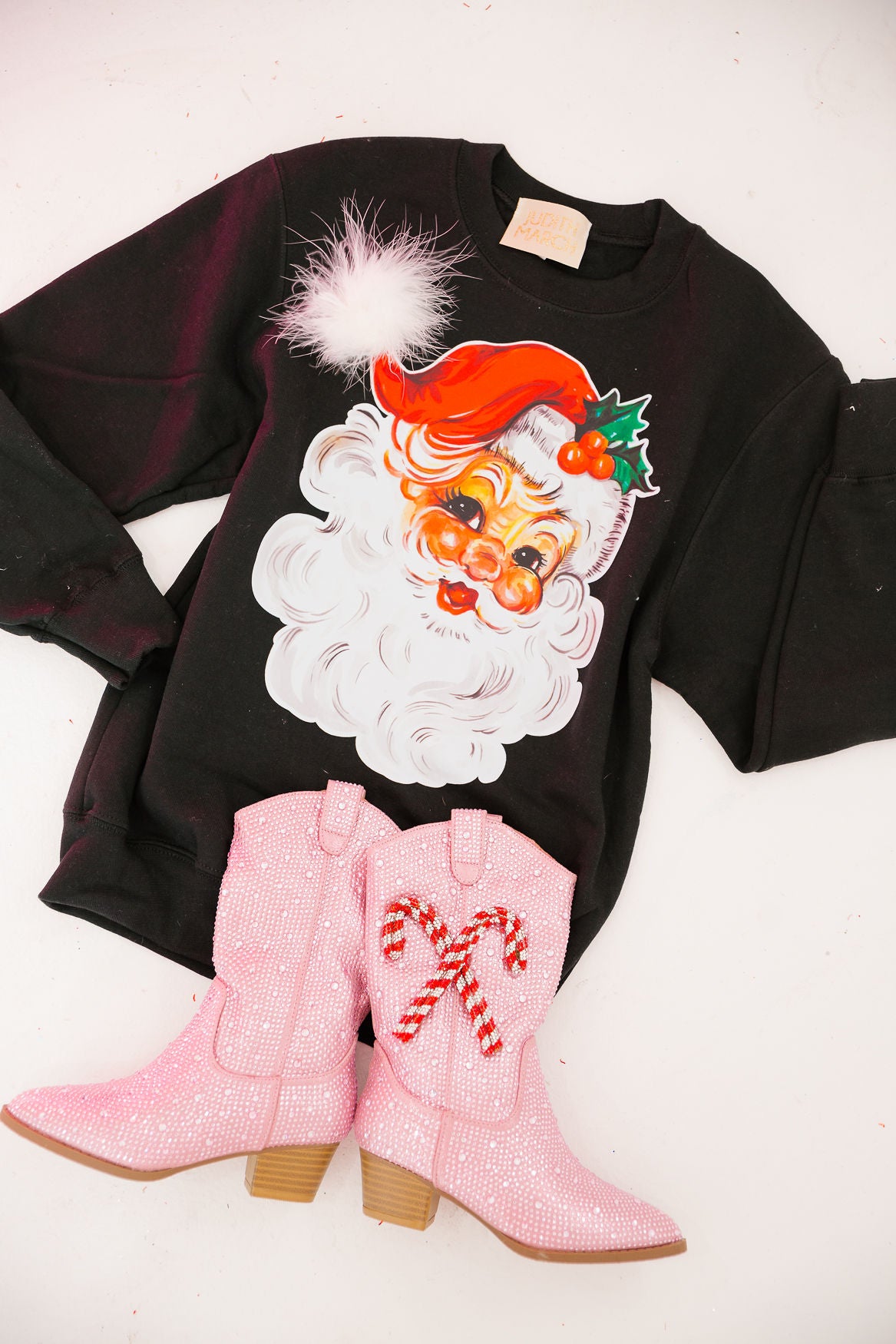 JOLLY SANTA BLACK PULLOVER PULLOVER Judith March