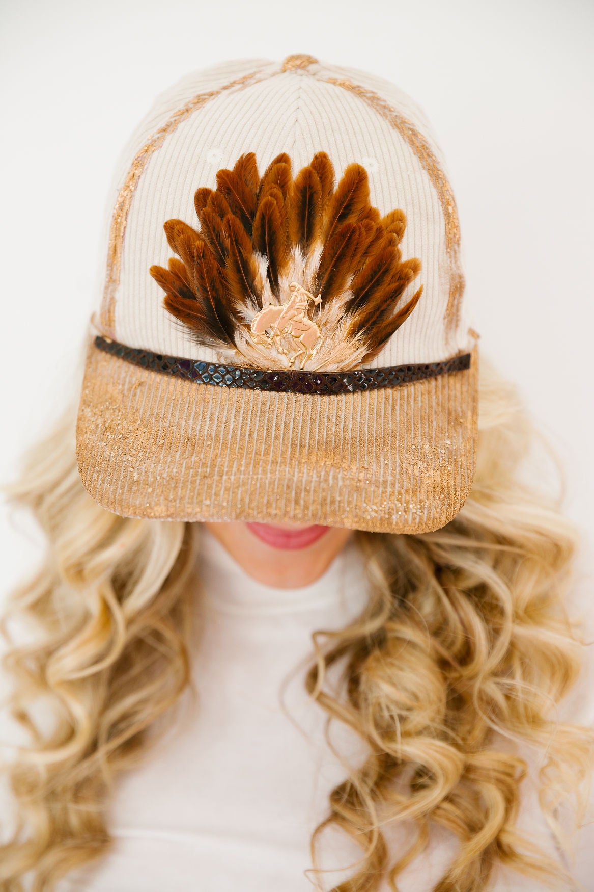 NOT MY FIRST RODEO CORDUROY HAT TRUCKER HAT Judith March