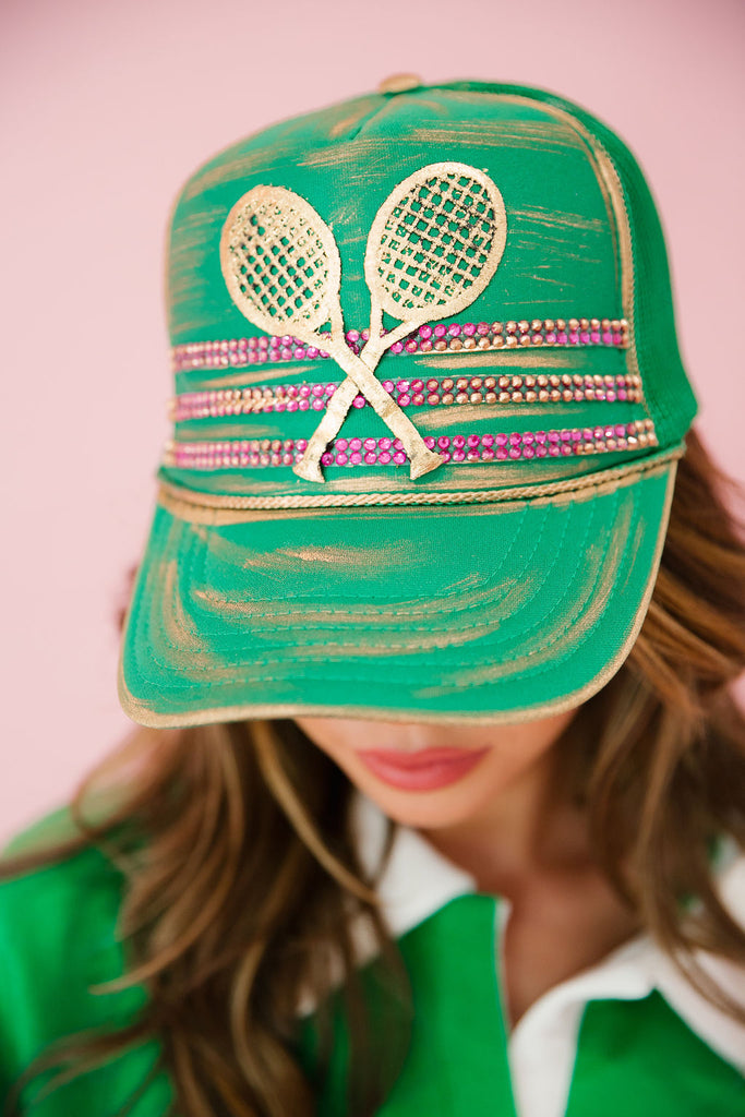 MAKE A RACKET GREEN TRUCKER HAT (PRE-ORDER) TRUCKER HAT Judith March