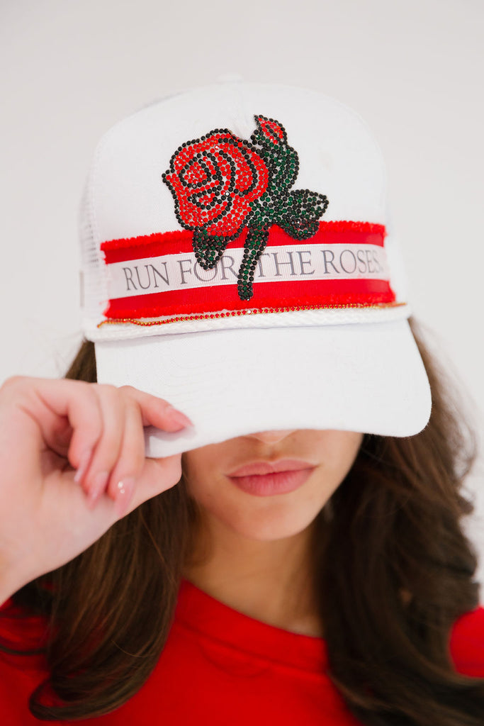 RUN FOR THE ROSES® WHITE STRUCTURED HAT HAT Judith March