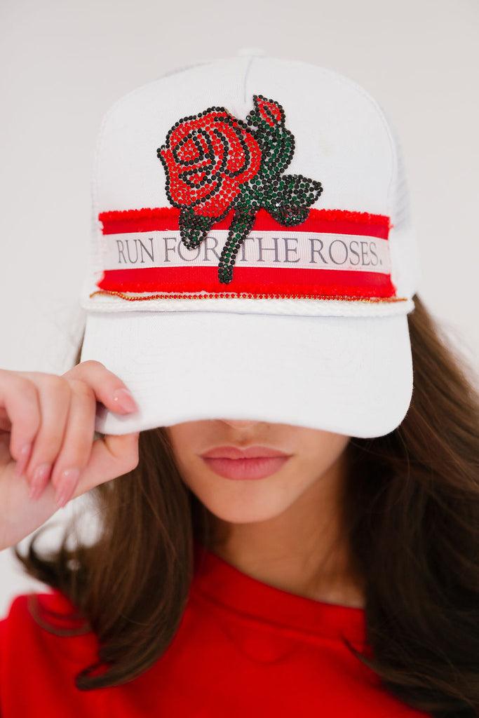 RUN FOR THE ROSES® WHITE STRUCTURED HAT HAT Judith March
