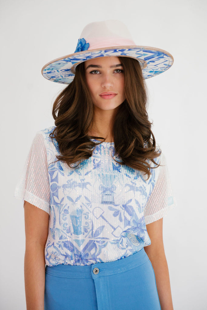 THRILL OF THE RACE SEQUIN TOP TOP Judith March