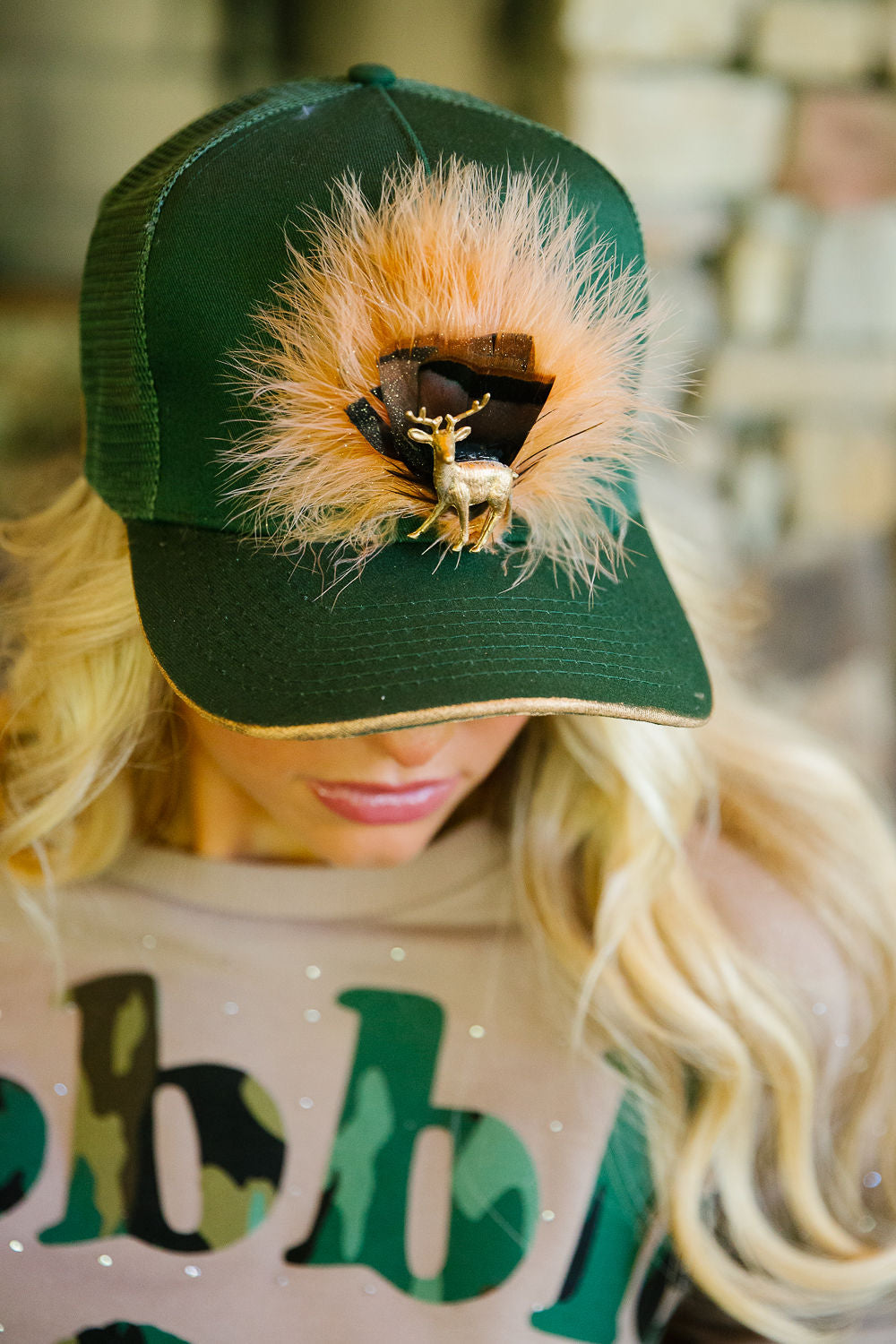 LUXE BUCK STRUCTURED HAT TRUCKER HAT Judith March