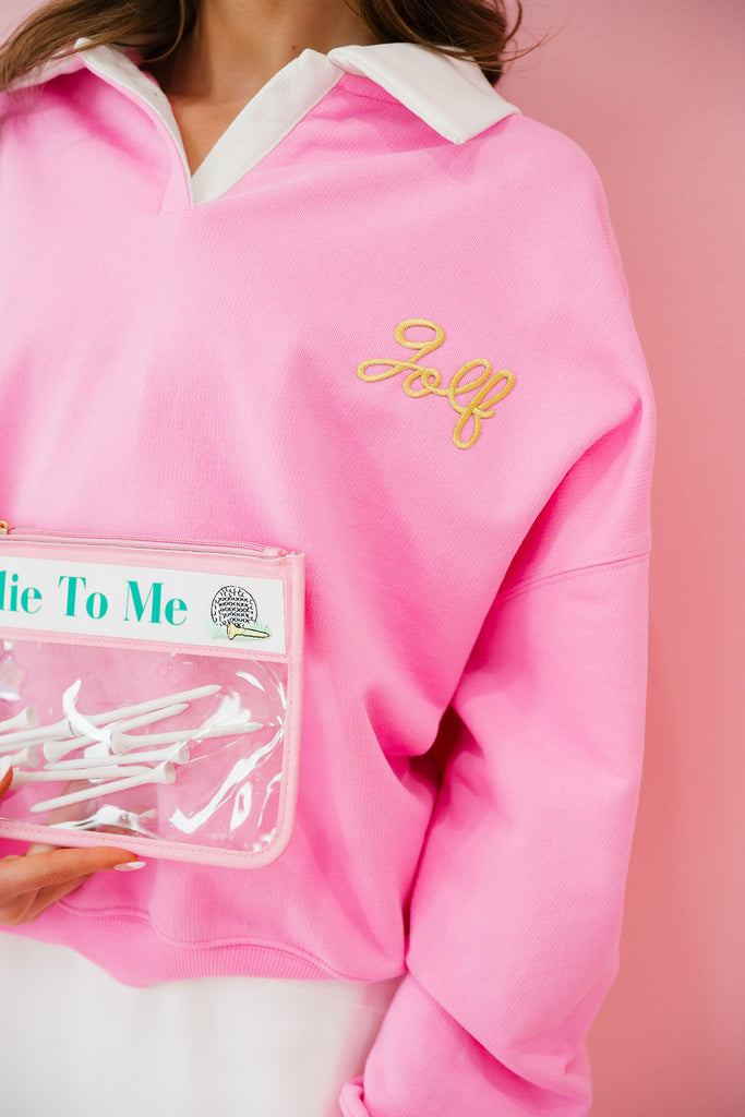 GOLF PINK CREW NECK PULLOVER Judith March