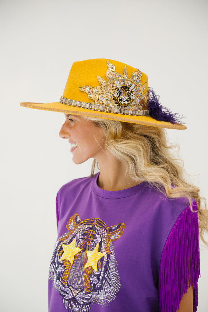 FLEUR DE LIS TIGER RANCHER HAT gameday23 Judith March   