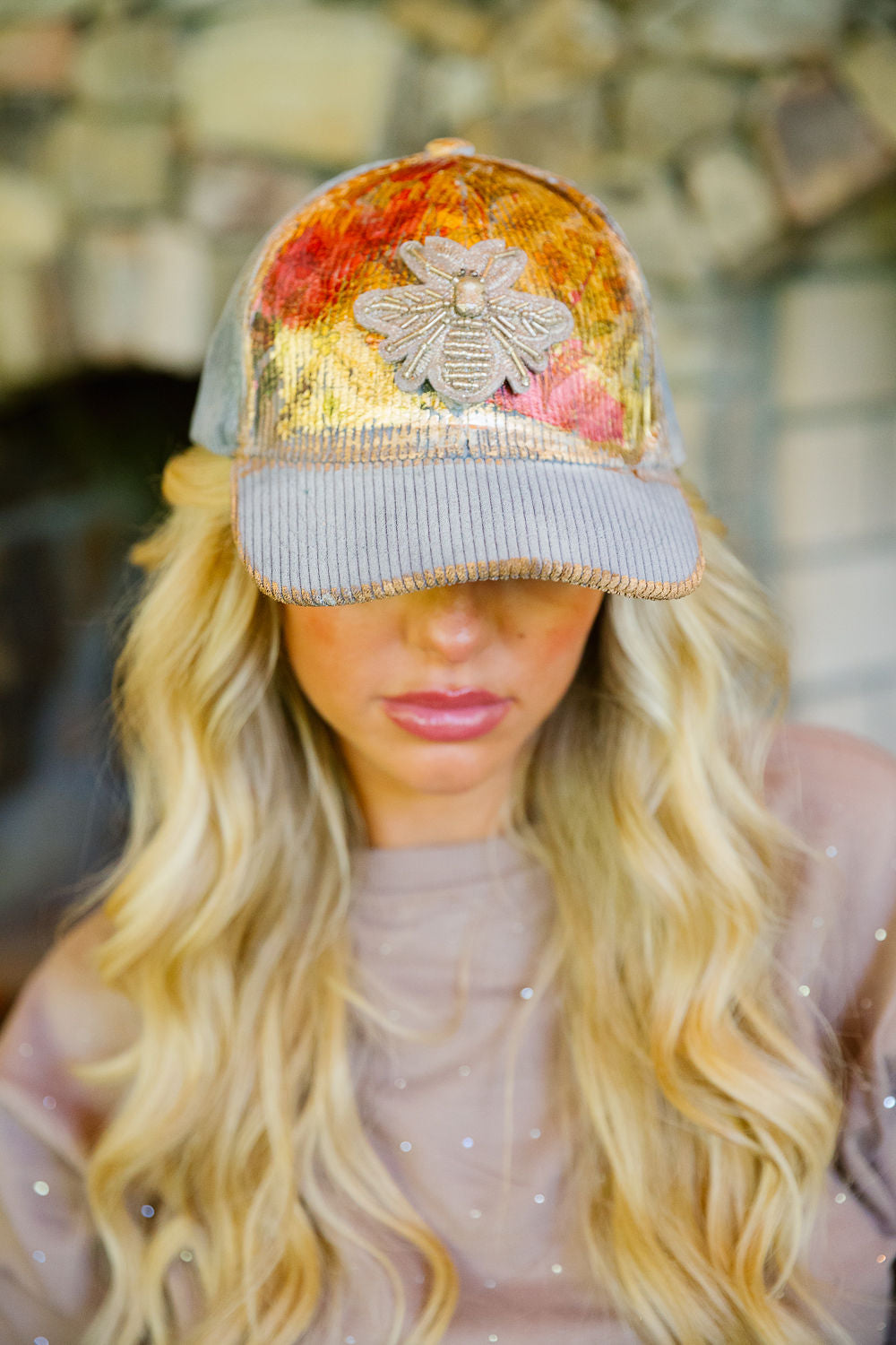 HARVEST QUEEN CORDUROY HAT TRUCKER HAT Judith March