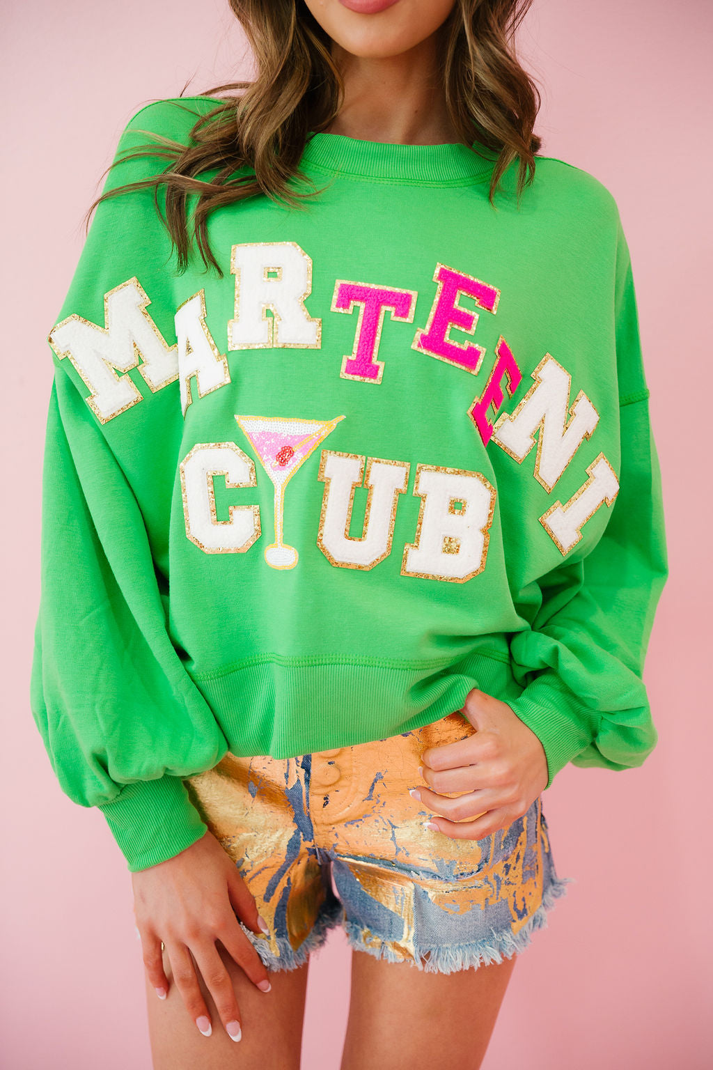 MARTEENI CLUB GREEN PULLOVER PULLOVER Judith March