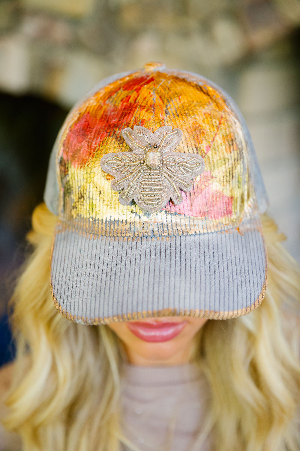 HARVEST QUEEN CORDUROY HAT TRUCKER HAT Judith March