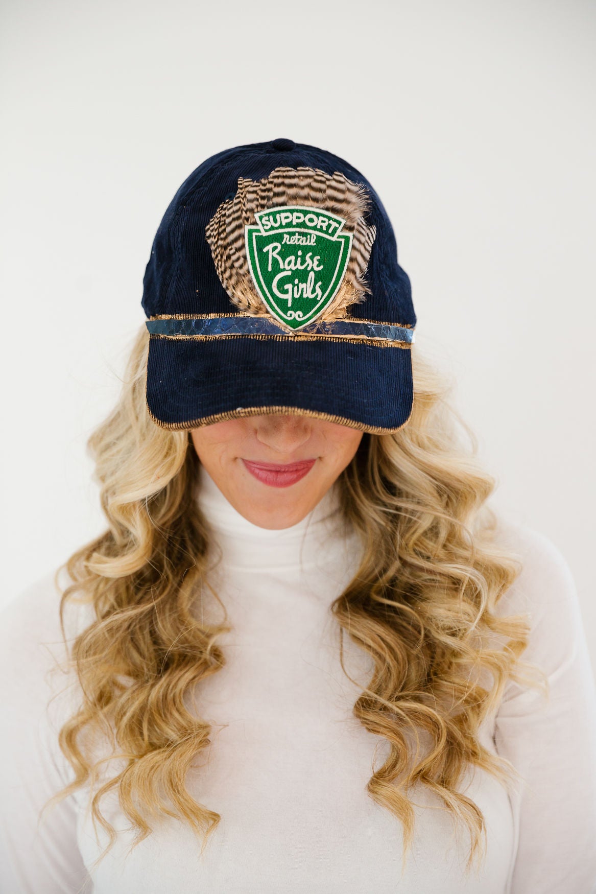 SUPPORT RETAIL RAISE GIRLS CORDUROY HAT TRUCKER HAT Judith March