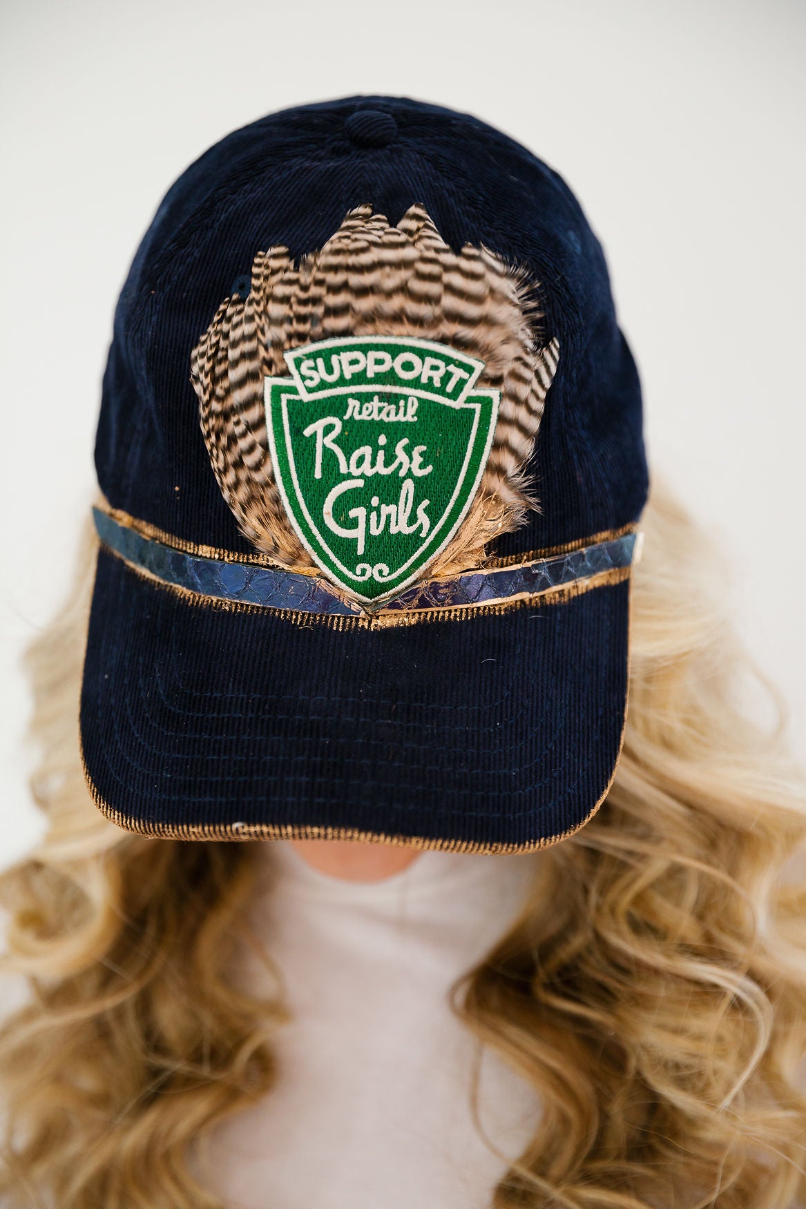 SUPPORT RETAIL RAISE GIRLS CORDUROY HAT TRUCKER HAT Judith March
