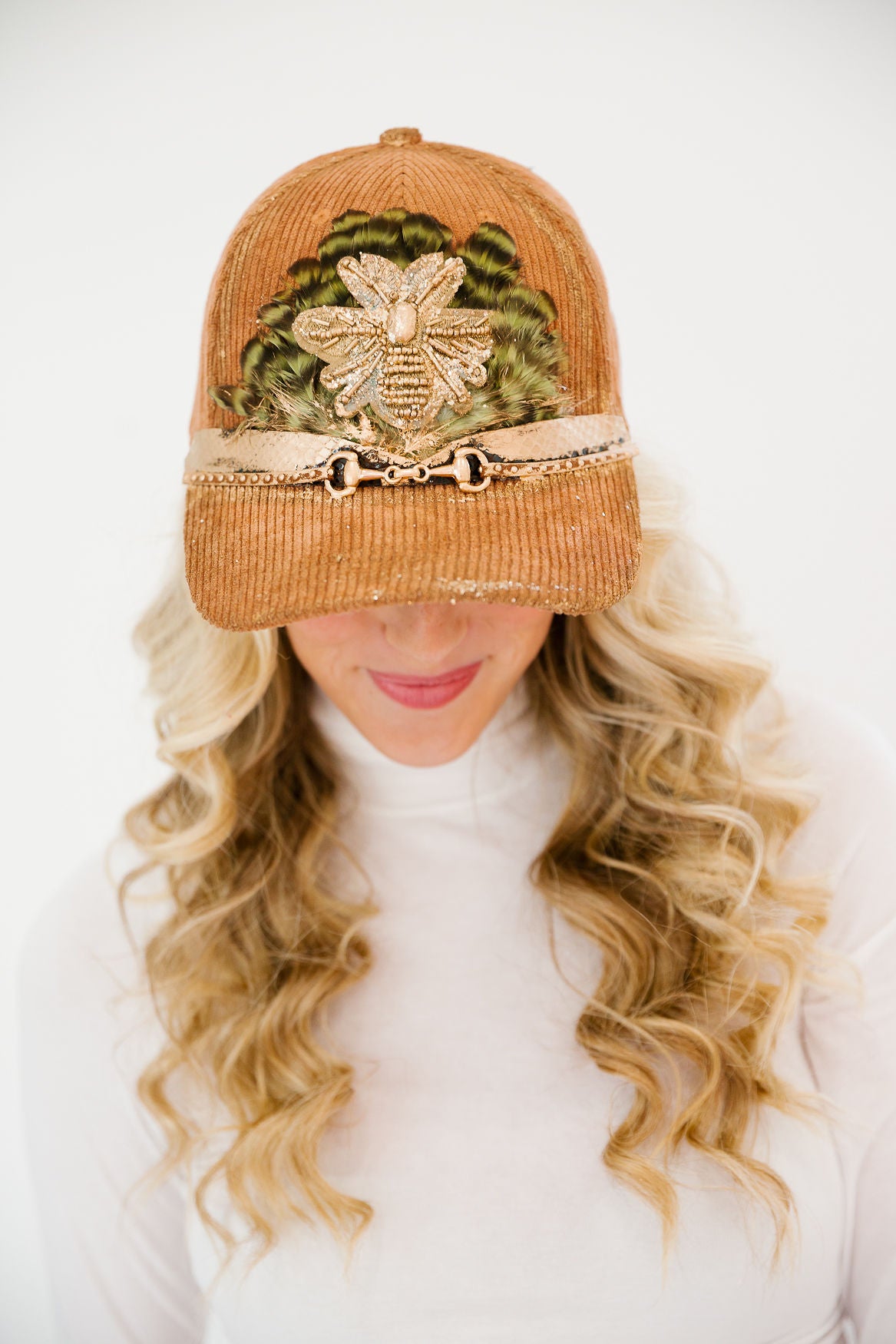 HONEY CROWN CORDUROY HAT TRUCKER HAT Judith March