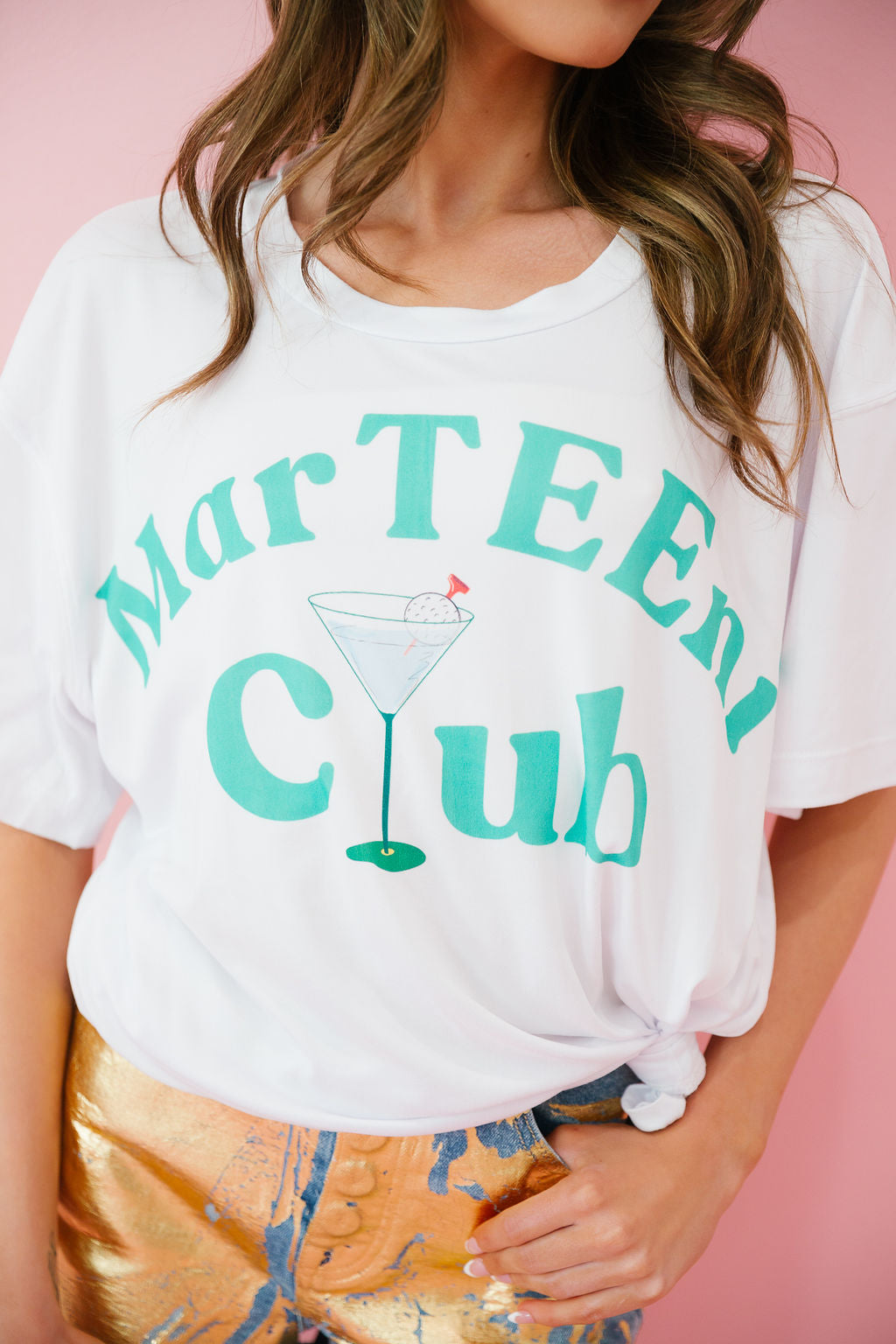 MARTEENI CLUB WHITE TEE TEE Judith March