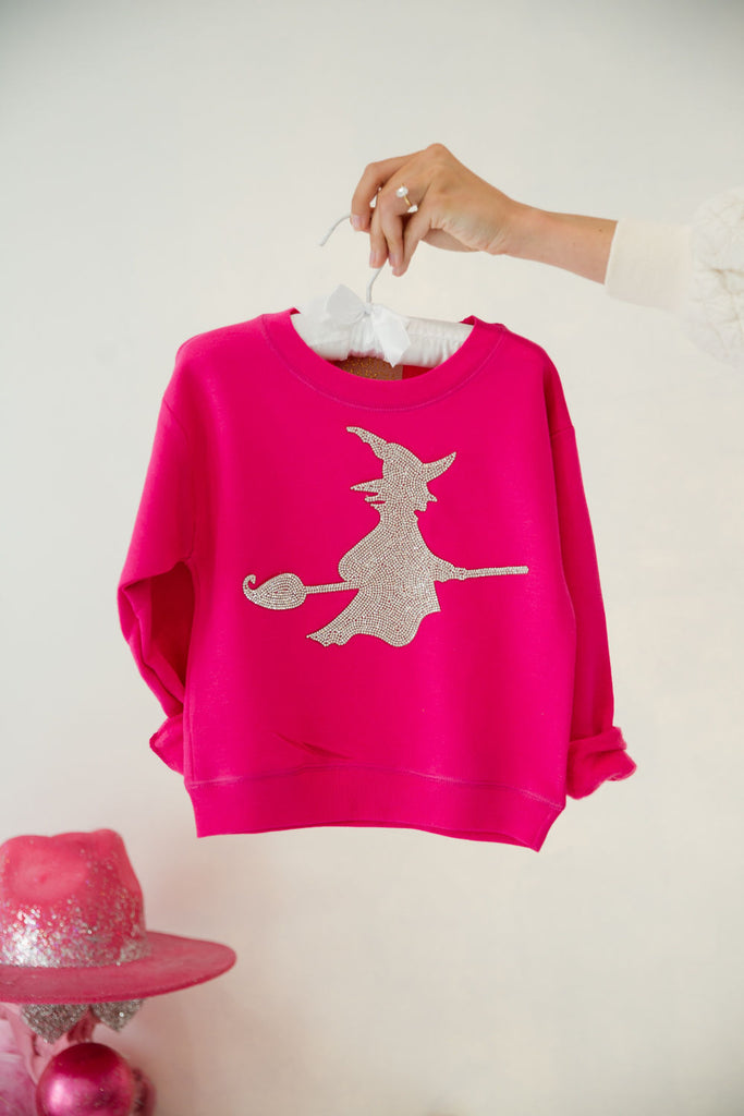 MINI KIDS LIL WITCH PINK PULLOVER