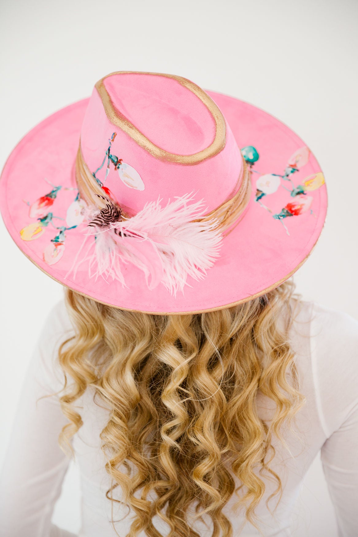DECK THE HALLS PINK RANCHER HAT RANCHER HAT Judith March