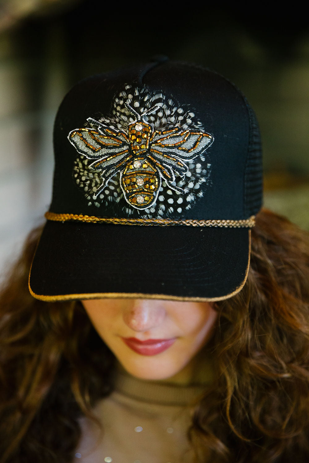 QUEEN OF FALL STRUCTURED HAT TRUCKER HAT Judith March