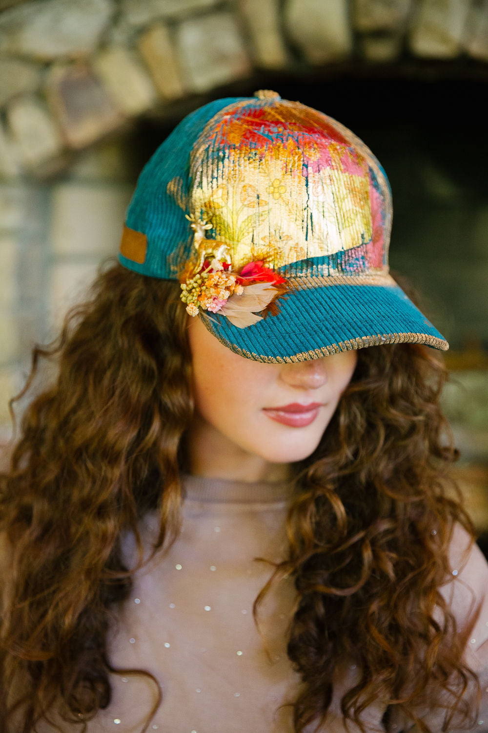 GOLDEN HARVEST CORDUROY HAT TRUCKER HAT Judith March