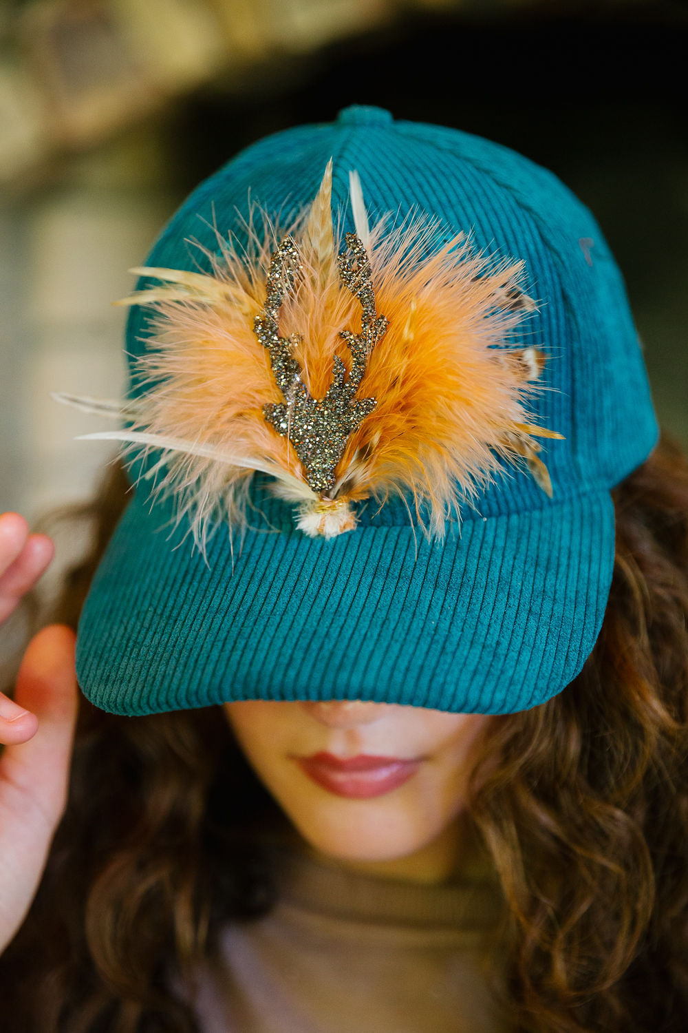 HUNTER CHIC CORDUROY HAT TRUCKER HAT Judith March