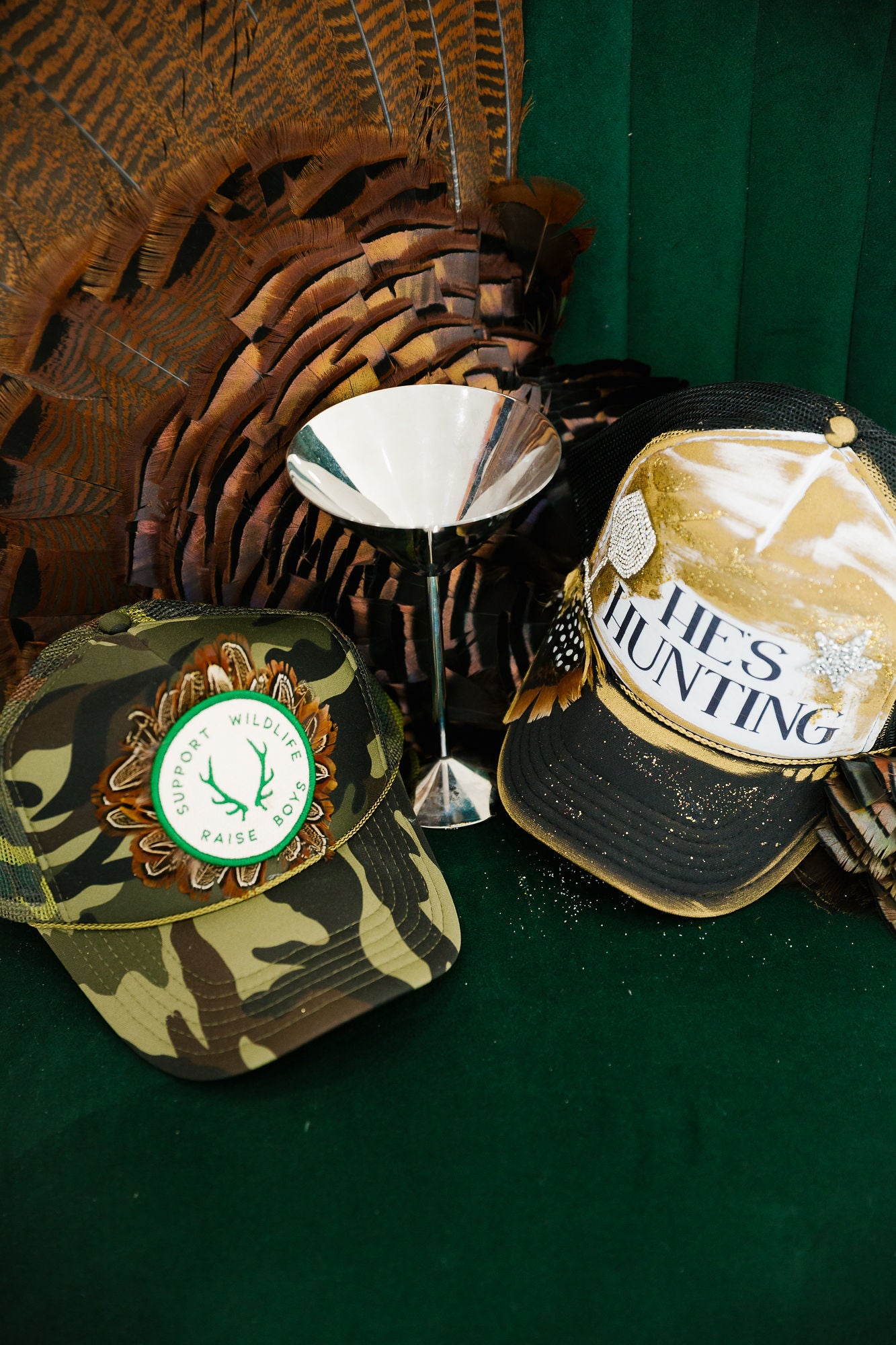 SUPPORT WILDLIFE RAISE BOYS CAMO TRUCKER HAT TRUCKER HAT Judith March