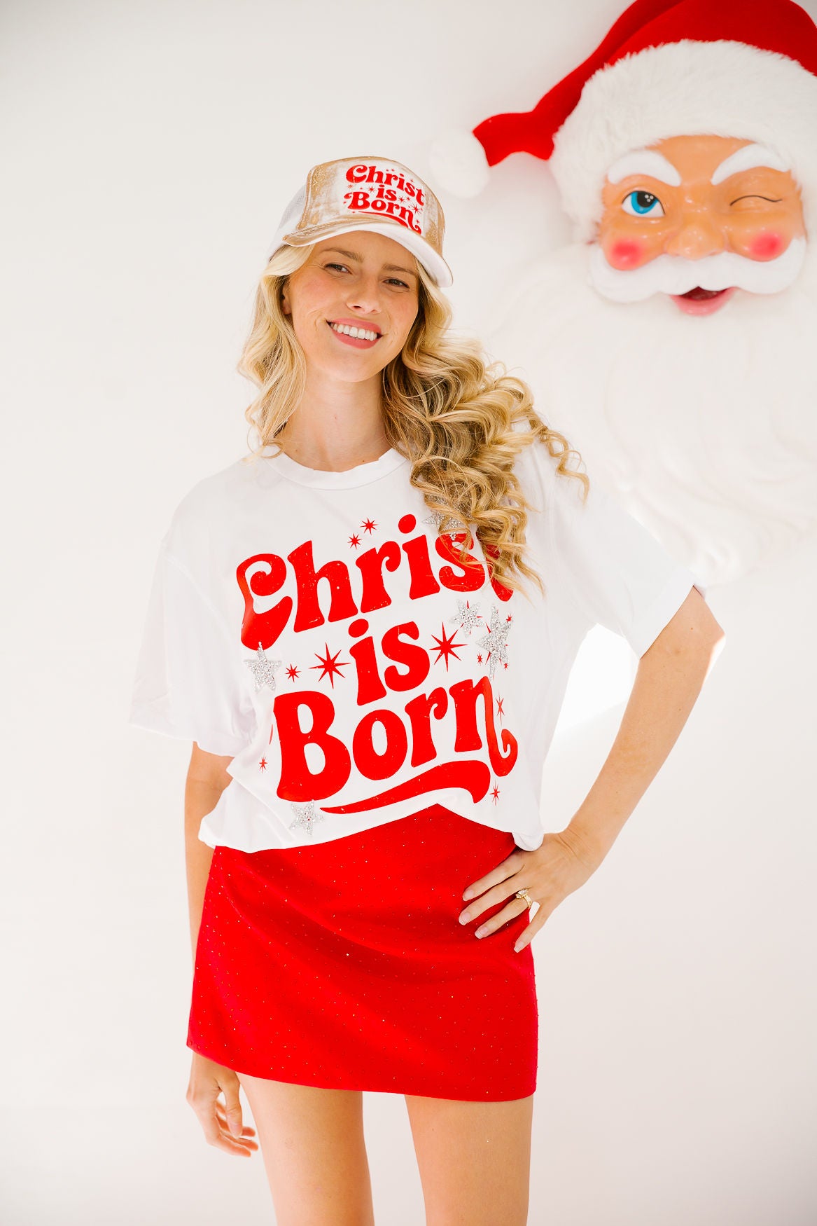 CHRIST IS BORN TEE TEE Judith March