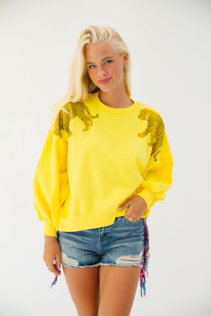 TIGRESS YELLOW PULLOVER gameday23 Judith March   