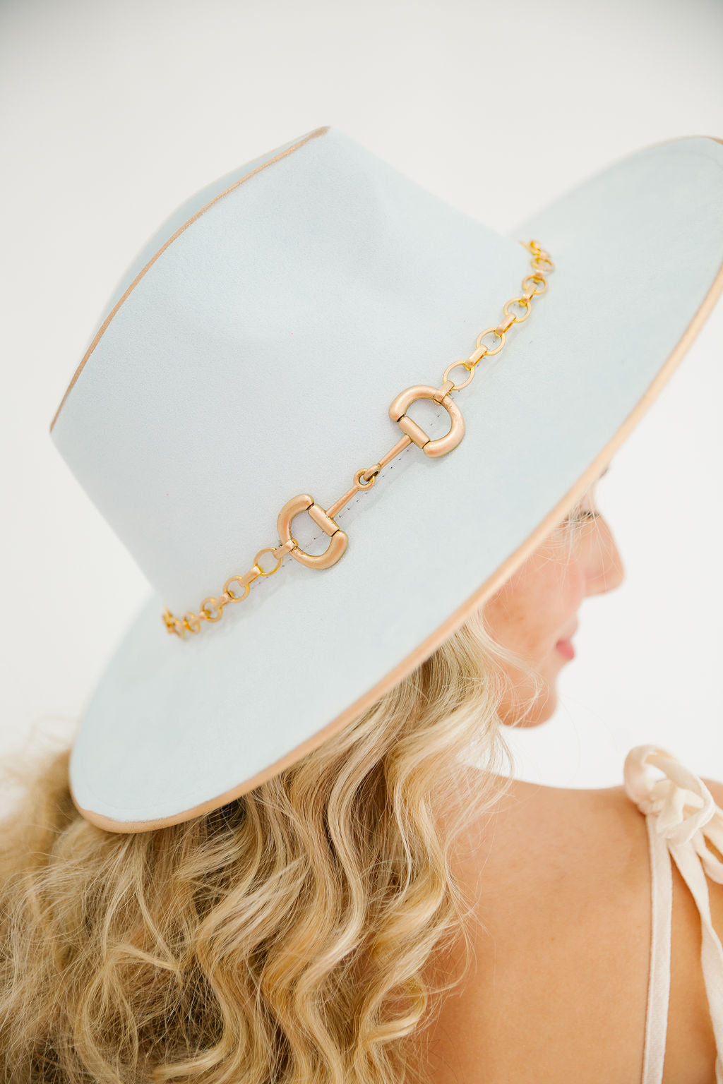 HORSE BIT RANCHER HATS HAT Judith March LIGHT BLUE