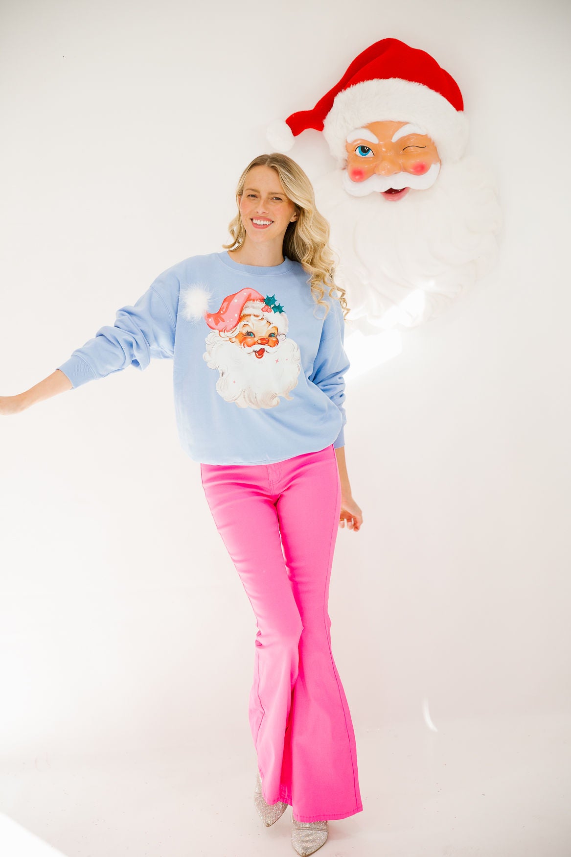 JOLLY SANTA BLUE PULLOVER PULLOVER Judith March