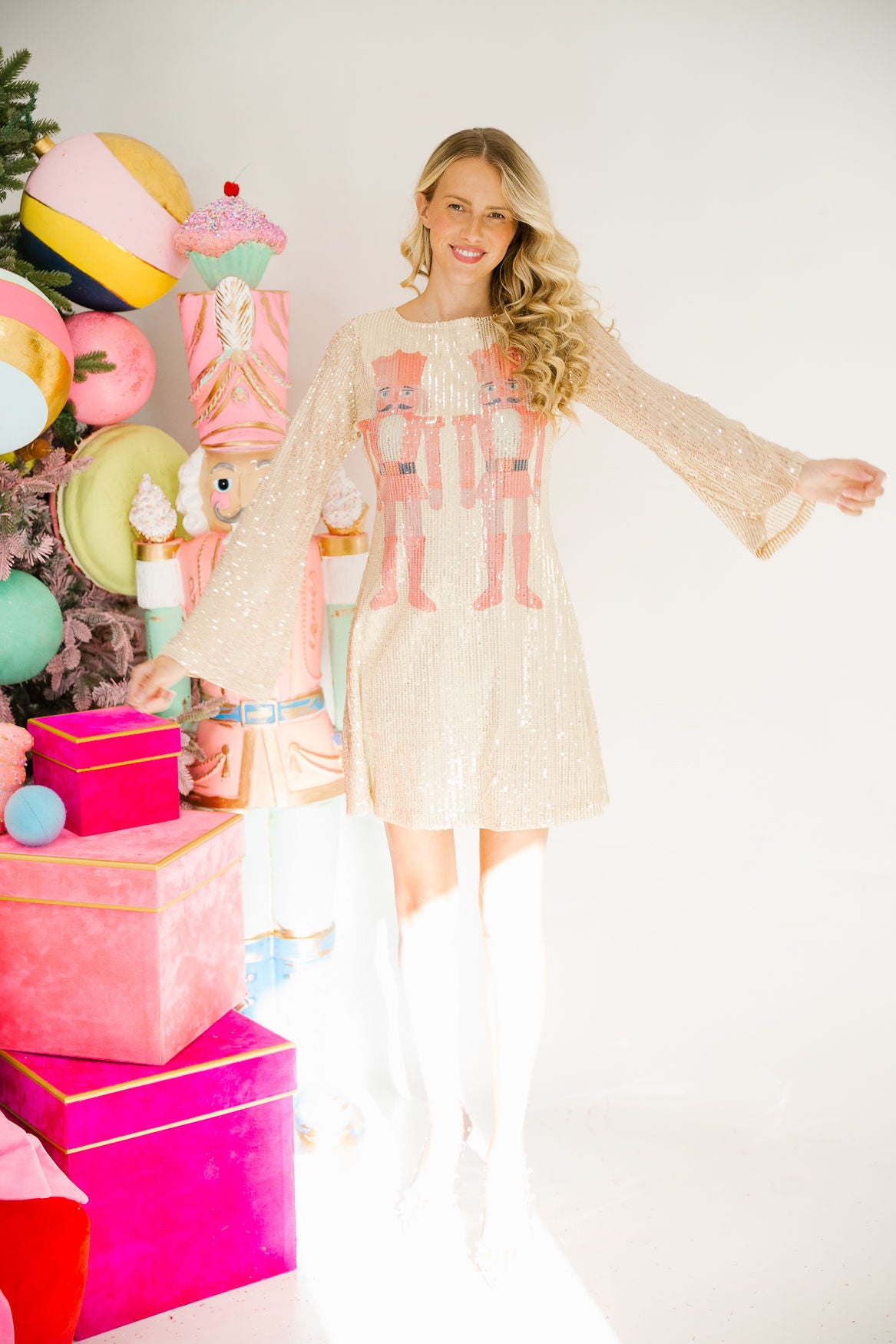 NUTCRACKER BALLET GOLD SEQUIN DRESS DRESS Judith March