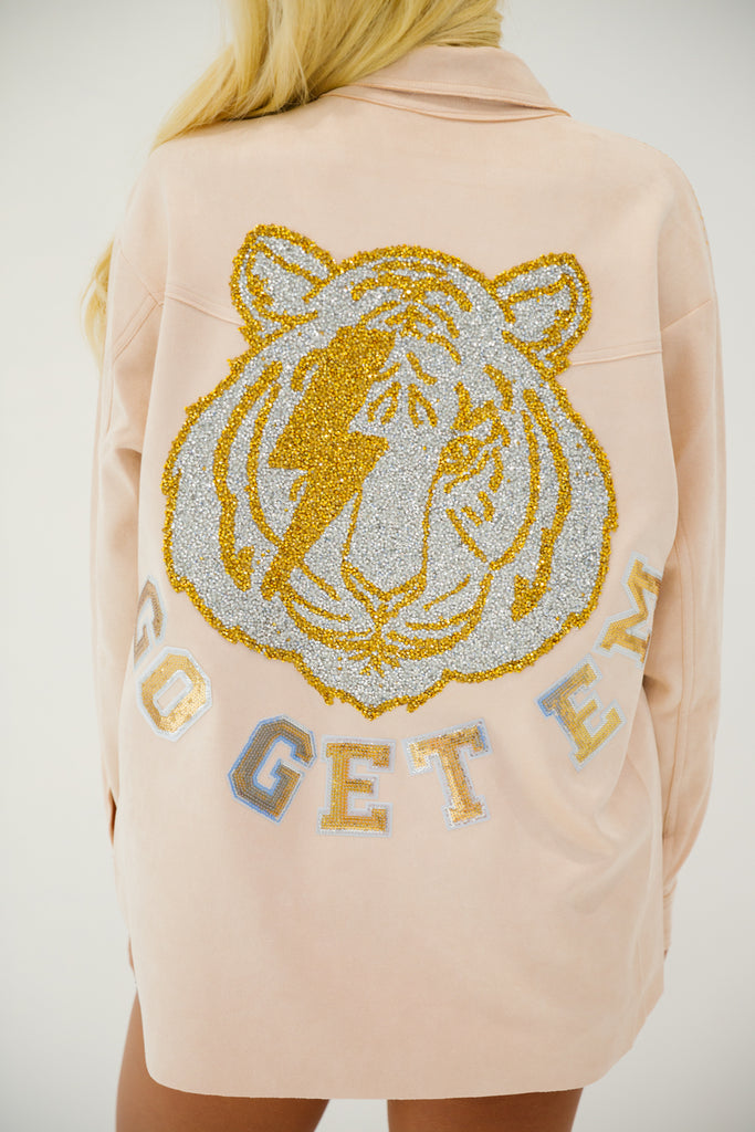 GO GET EM TIGER SUEDE JACKET gameday23 Judith March   
