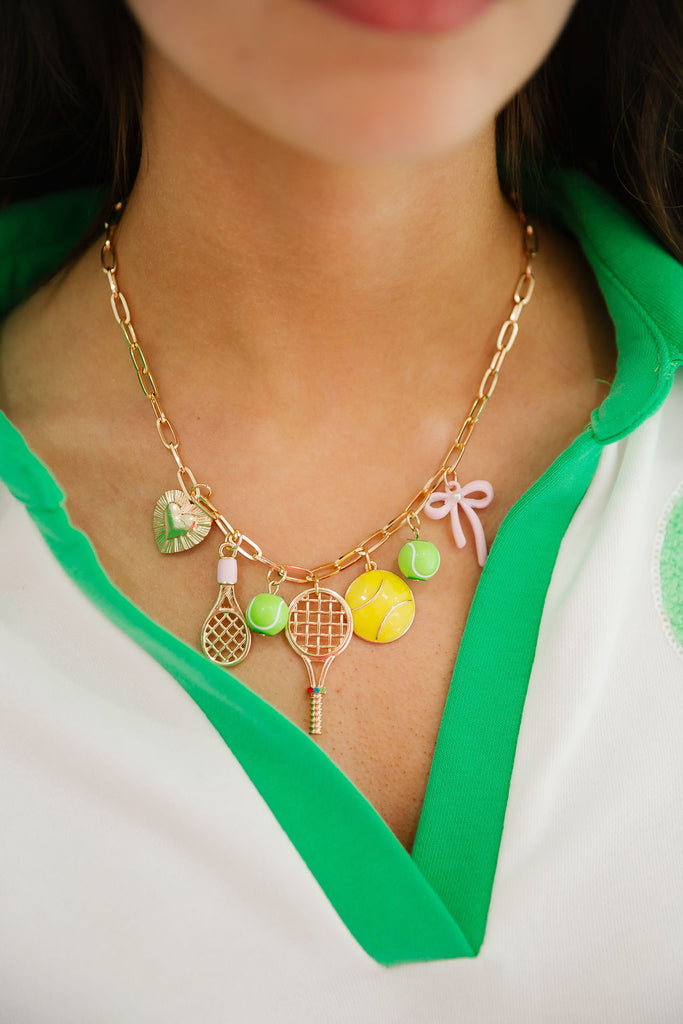 TENNIS CHARMS NECKLACE NECKLACE Judith March