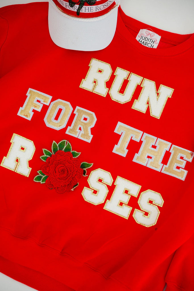 RUN FOR THE ROSES® RED PULLOVER PULLOVER Judith March