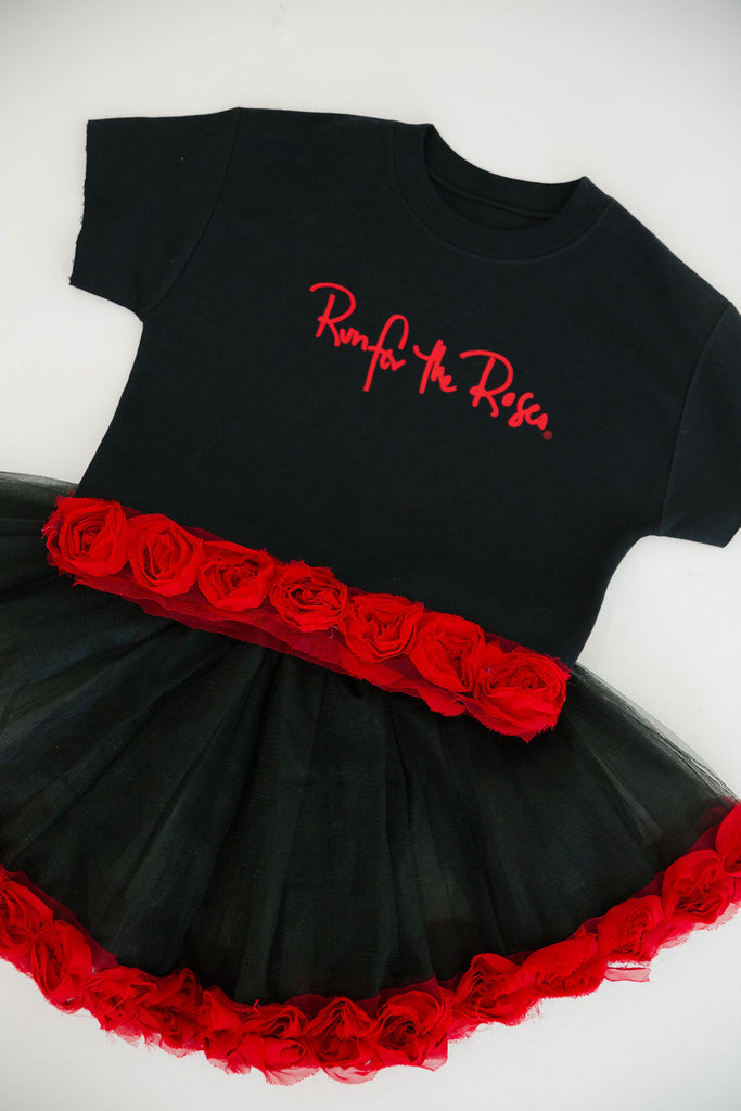 MINI KIDS RUN FOR THE ROSES® BLACK FLORAL TOP PULLOVER Judith March